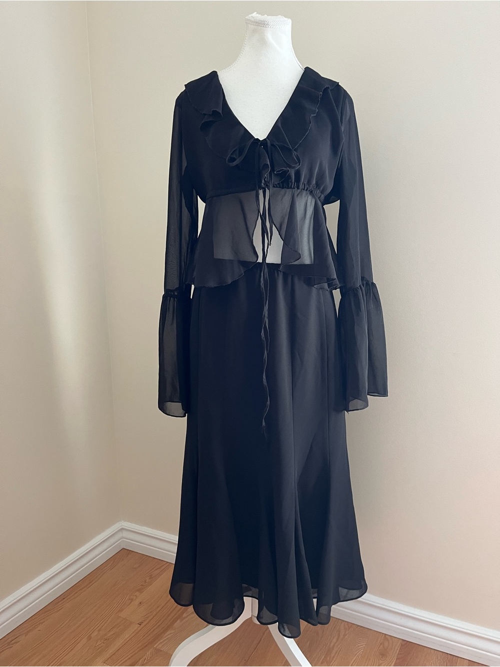 Joseph Ribkoff Black A-Line Flared Skirt